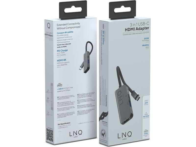 LINQ by ELEMENTS Dockingstation 3in1 USB-C Multiport Hub