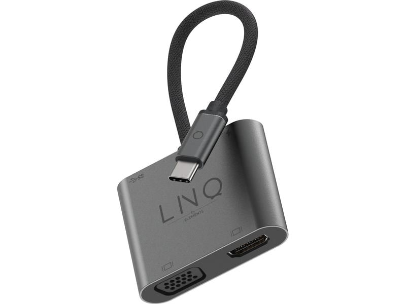 LINQ by ELEMENTS Station d'accueil 4in1 USB-C Multiport Hub