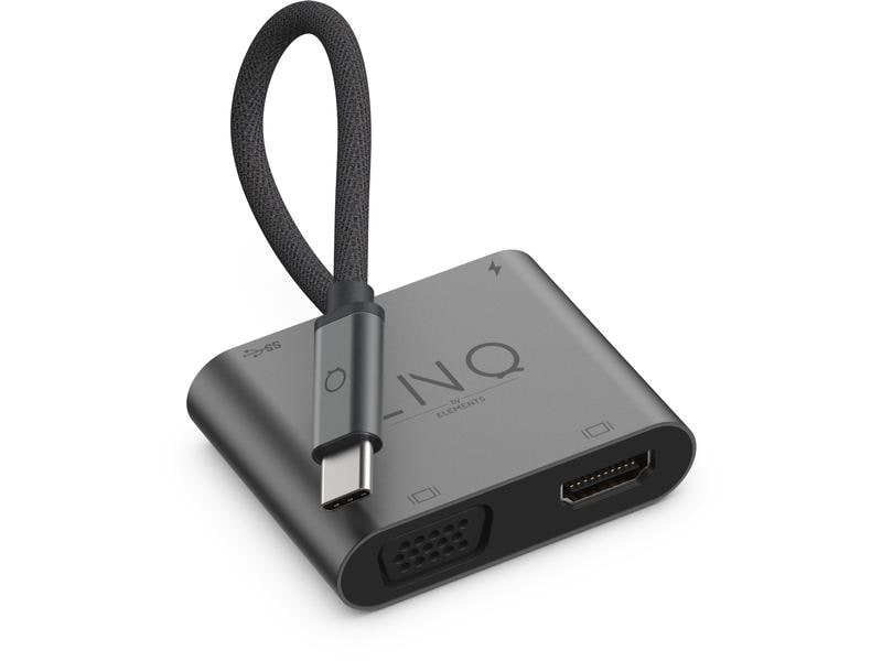 LINQ by ELEMENTS Station d'accueil 4in1 USB-C Multiport Hub