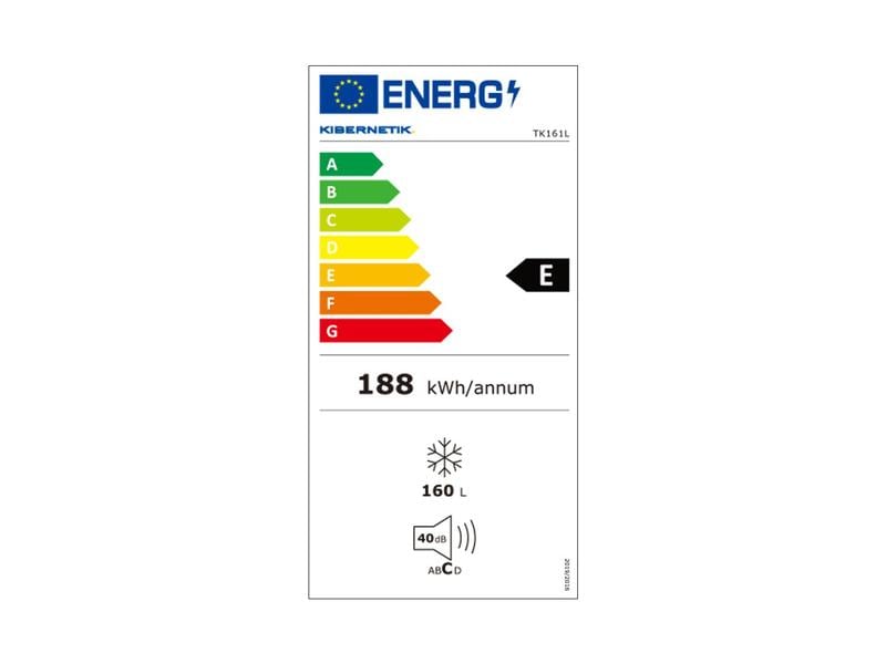 Kibernetik Congélateur TK161L Droit (modifiable)