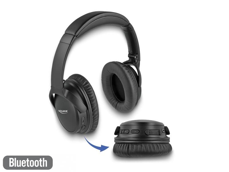 Delock Wireless Over-Ear-Kopfhörer Bluetooth 5.0 Schwarz