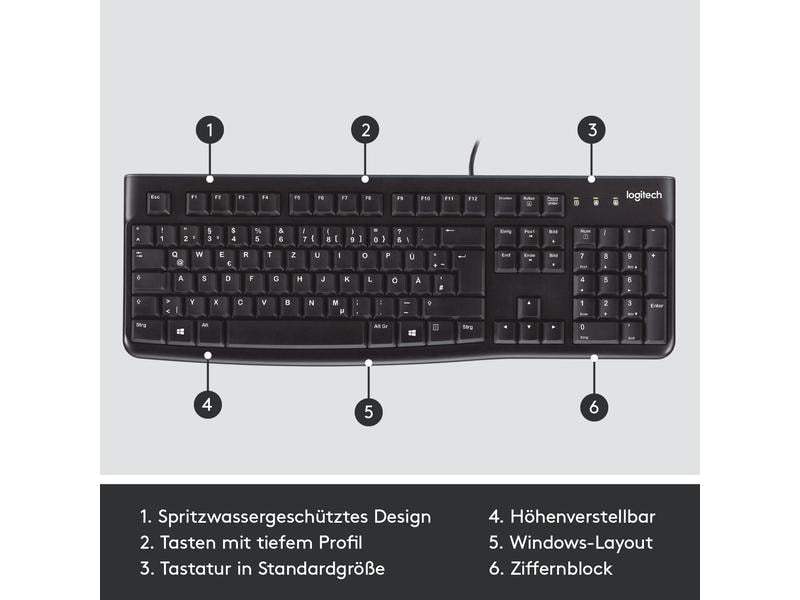 Logitech Clavier K120 layout CH, filaire