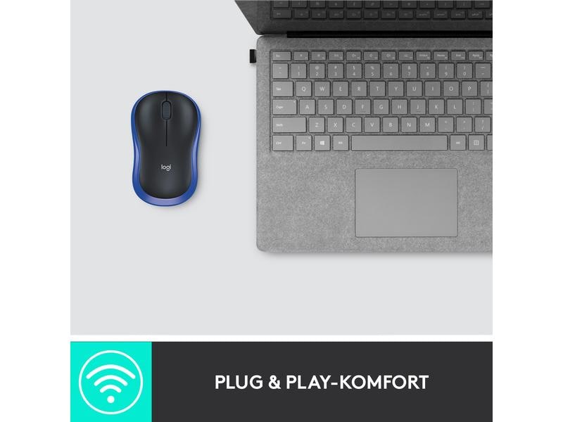 Logitech Souris M185 Wireless Bleu bleu