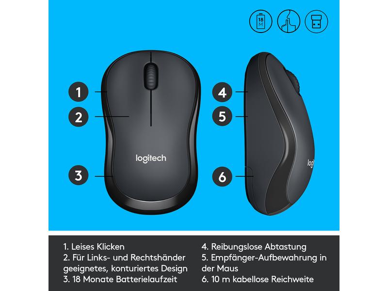 Logitech Souris M220 Silent , sans fil