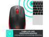 Logitech Maus M190 Rot/Schwarz, kabellos