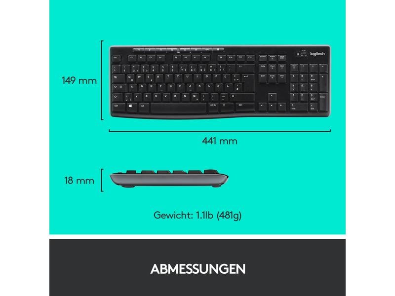 Logitech Ensemble clavier-souris MK270 configuration américaine