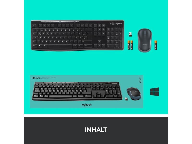 Logitech Tastatur-Maus-Set MK270 CH-Layout