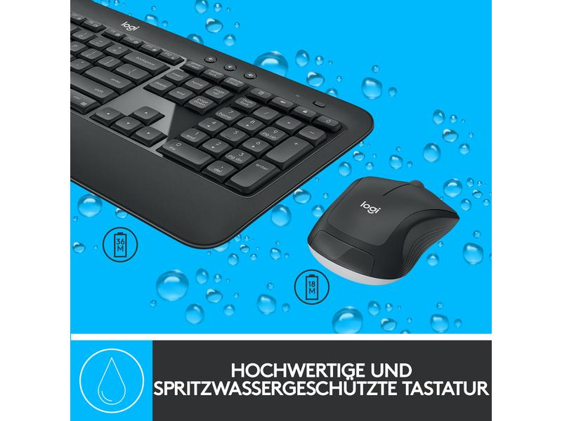 Logitech Ensemble clavier-souris MK540 Advanced Mise en page US, pour Windows