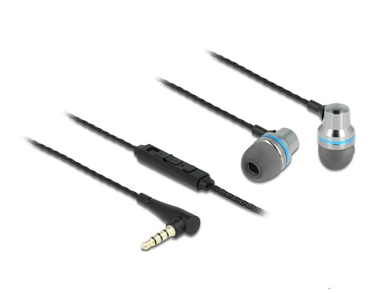 Delock In-Ear-Kopfhörer für Smartphones und Tablets Grau