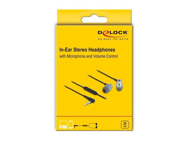 Delock Écouteurs intra-auriculaires pour smartphones et tablettes Gris