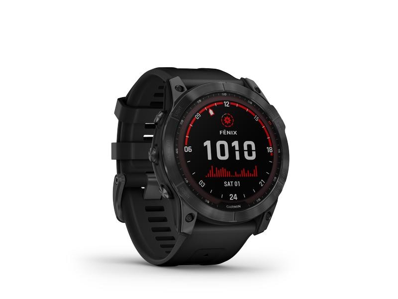 GARMIN Sportuhr Fenix 7X Solar Schwarz/Anthrazit