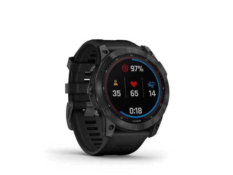 GARMIN Sportuhr Fenix 7X Solar Schwarz/Anthrazit