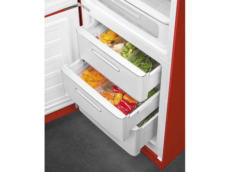 SMEG Kühl-Gefrierkombination FAB32LRD5 Rot, Links