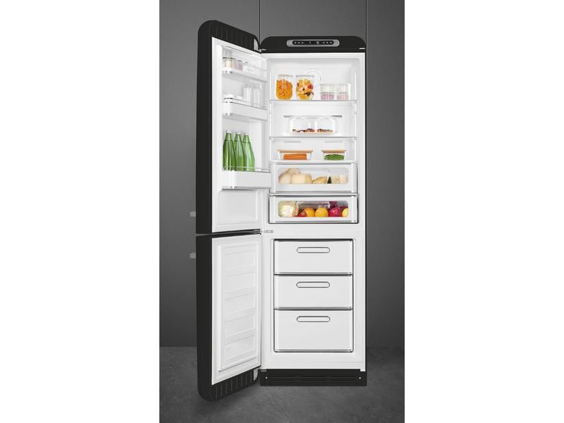 SMEG Kühl-Gefrierkombination FAB32LBL5 Schwarz, Links