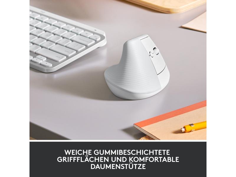 Logitech Ergonomische Maus Lift Off-white