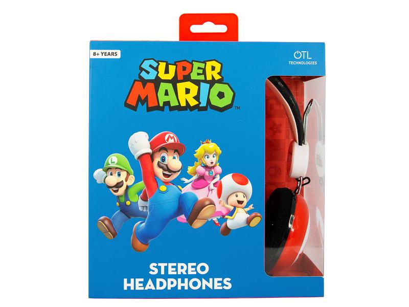 OTL On-Ear-Kopfhörer Super Mario Icon Dome Mehrfarbig; Rot