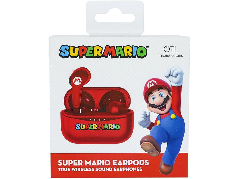 OTL Écouteurs True Wireless In-Ear Nintendo Super Mario Rouge