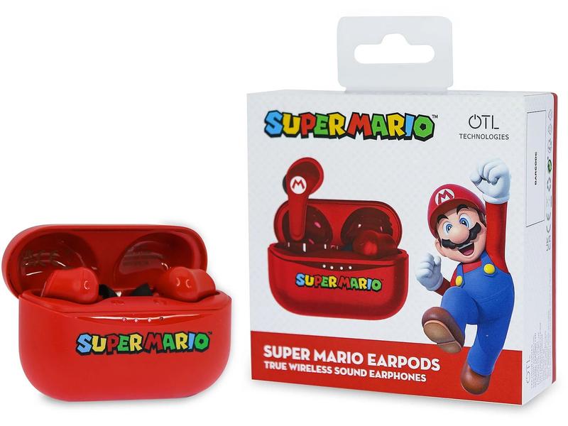 OTL Écouteurs True Wireless In-Ear Nintendo Super Mario Rouge