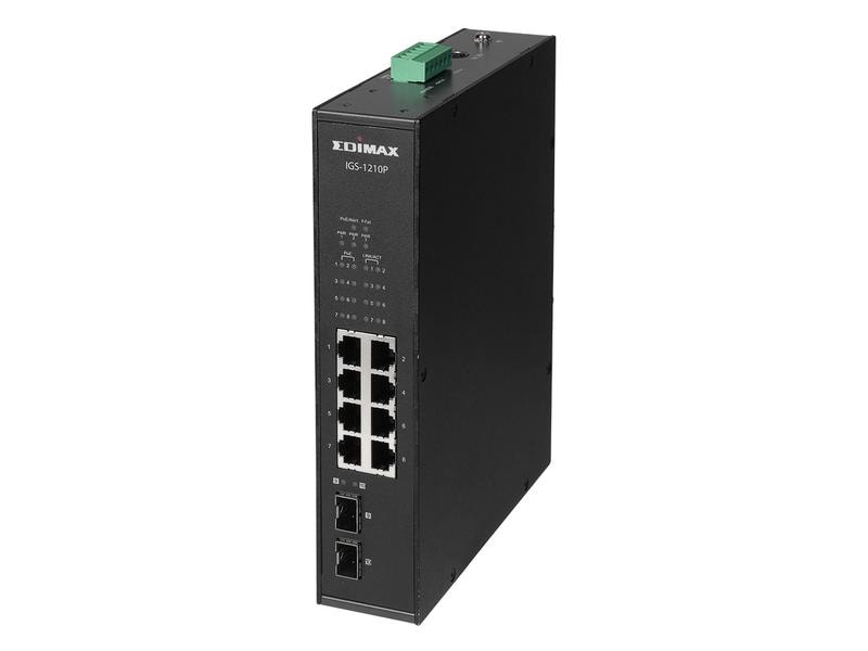 Edimax Pro Rail PoE+ Switch IGS-1210P 10 Port