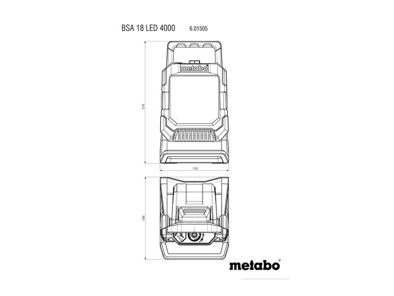 Metabo Lampe de poche BSA 18 LED 4000 Solo, dans un carton