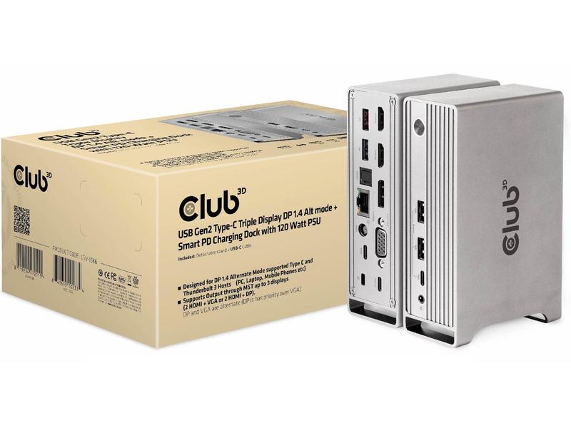 Club 3D Station d'accueil CSV-1568 120 W