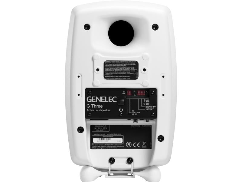 Genelec Enceinte d’étagère G Three – 50 watts, Blanc