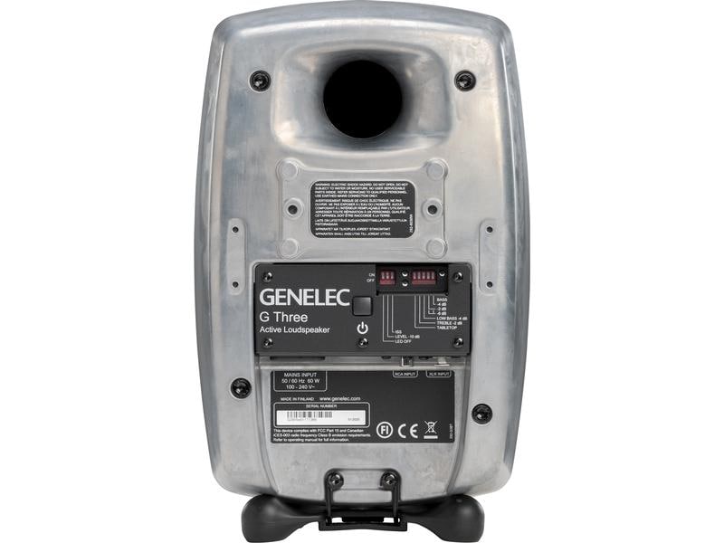 Genelec Regallautsprecher G Three – 50 Watt, Aluminium Raw