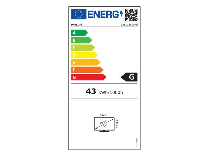 Philips Moniteur 34E1C5600HE/00 avec webcam