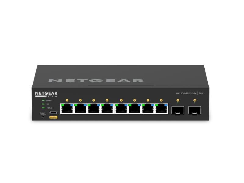 Netgear PoE+ Switch M4250-8G2XF-PoE+ 10 Port