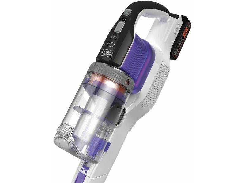 BLACK+DECKER Aspirateur à main/manche sans fil Pet 4 in 1 Violet/Blanc