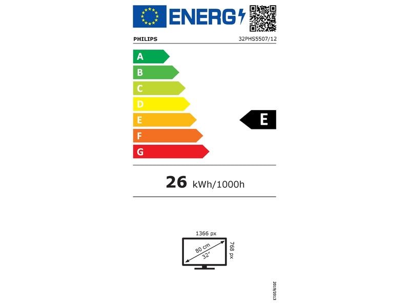 Philips TV 32PHS5507/12 32", 1366 x 768 (WXGA), LED-LCD