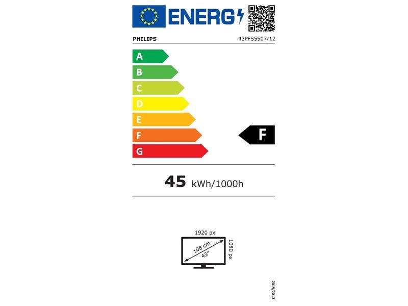 Philips TV 43PFS5507/12 43", 1920 x 1080 (Full HD), LED-LCD