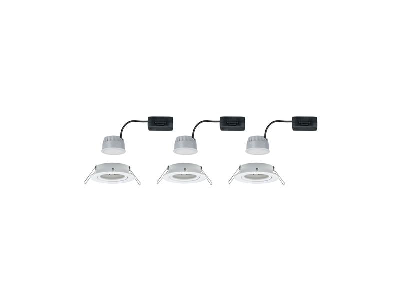 Paulmann Spot encastré Nova Coin 3-Stepdim Set, 3 x 6 W, 2700 K, blanc