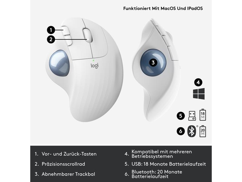 Logitech Trackball Ergo M575 for Business Off-white