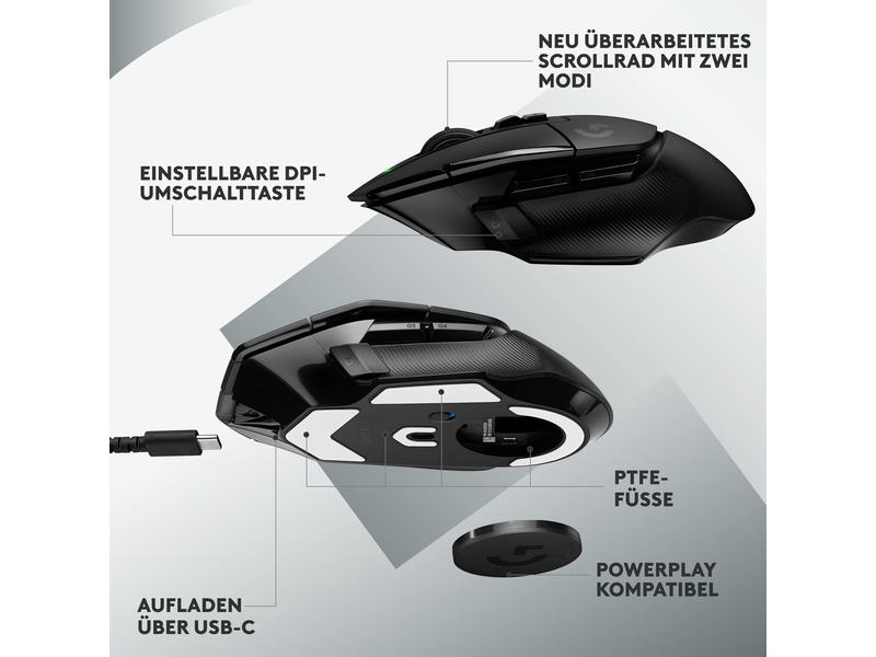 Logitech Souris de gaming G502 X Lightspeed Noir