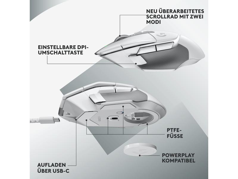 Logitech Gaming-Maus G502 X Lightspeed Weiss