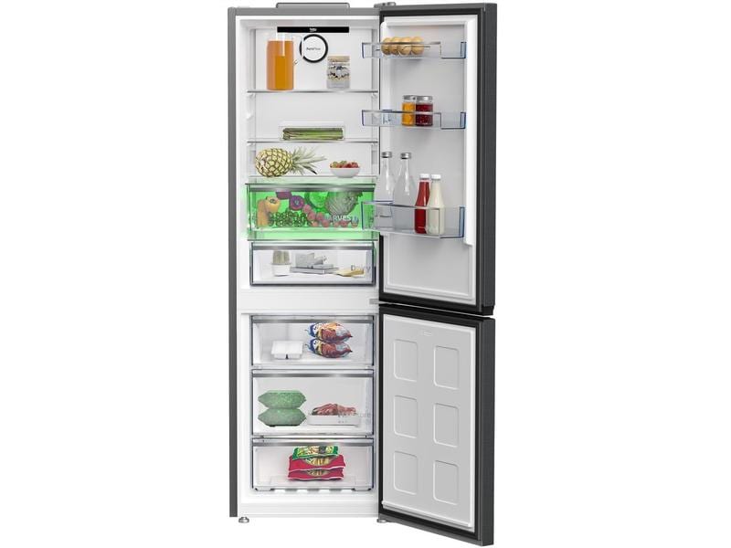 Beko Réfrigérateur-congélateur KG530, Anthracite, Droit, Réversible