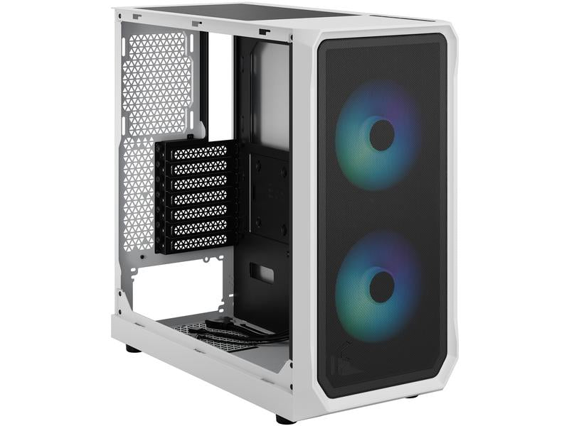 Fractal Design Boîtier d’ordinateur Focus 2 RGB TG Clear Tint Blanc