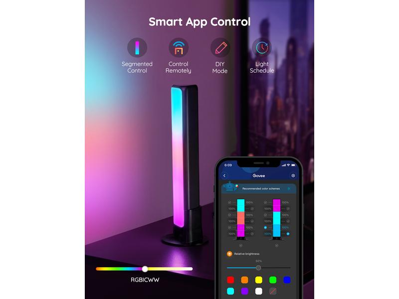 Govee Rampe lumineuse Flow Plus, RGBICWW, WiFi + Bluetooth