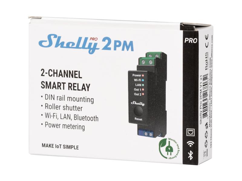 Shelly WLAN-Schaltaktor Shelly Pro 2PM mit Leistungsmessung