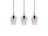 Markslöjd Lampe suspendue Rétro, 3 x E27, max. 60W, noir/smoke