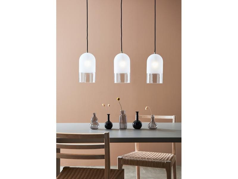 Markslöjd Lampe suspendue Cope, 3 x E14, givré/noir