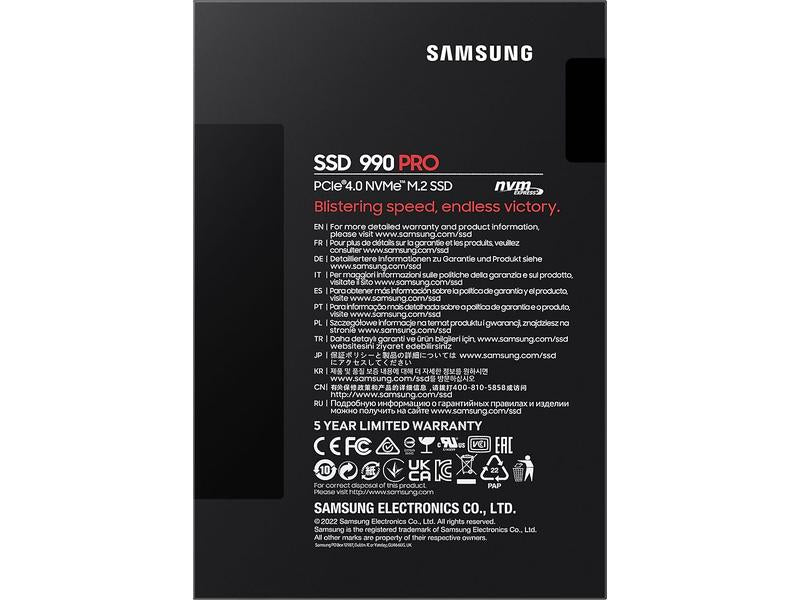 Samsung SSD 990 PRO M.2 2280 NVMe 1000 GB