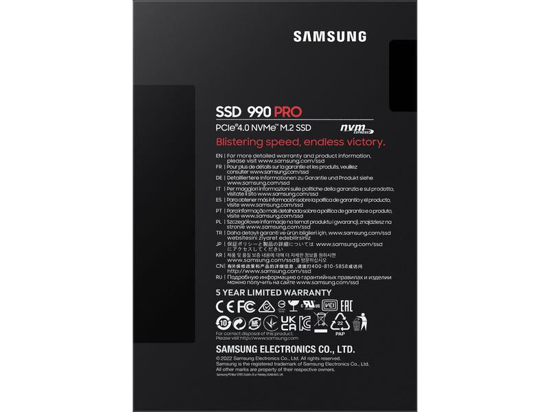 Samsung SSD 990 PRO M.2 2280 NVMe 2000 GB
