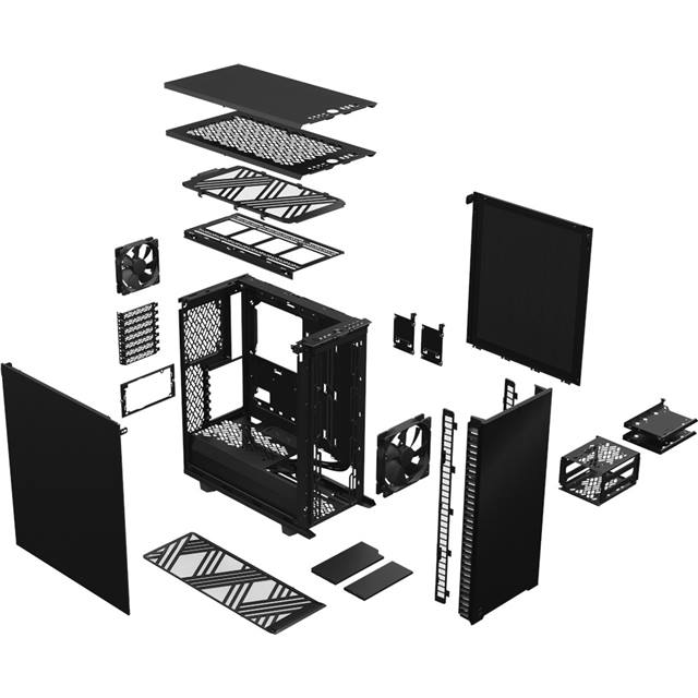 Fractal Design Boîtier d’ordinateur Define 7 Compact Noir