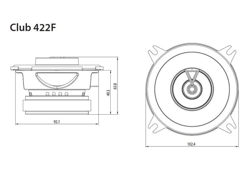 JBL Car coppia di diffusori a 2 vie Club 422F