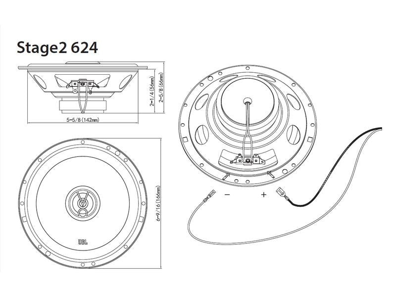 JBL Car 2-Weg Lautsprecher Stage2 624