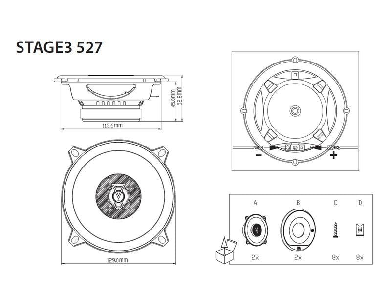 JBL Car 2-Weg Lautsprecher Stage3 527