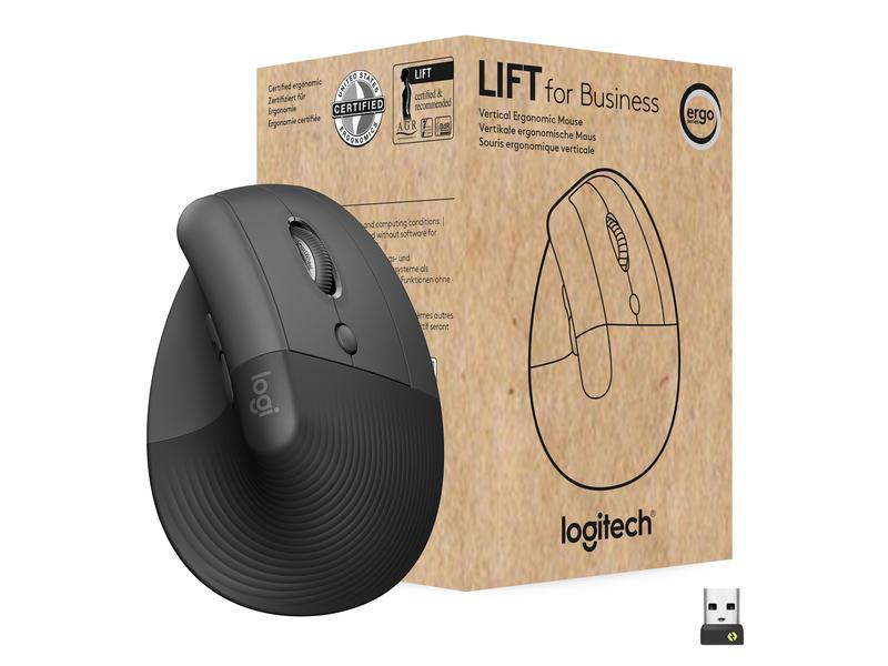 Logitech Souris ergonomique Lift for Business Graphite