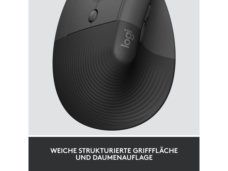 Logitech Souris ergonomique Lift for Business Left Graphite